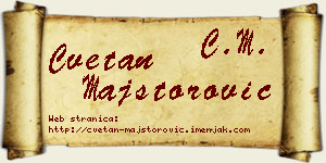 Cvetan Majstorović vizit kartica